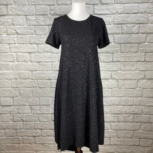 LuLaRoe Elegance Black Sparkle Carly Dress